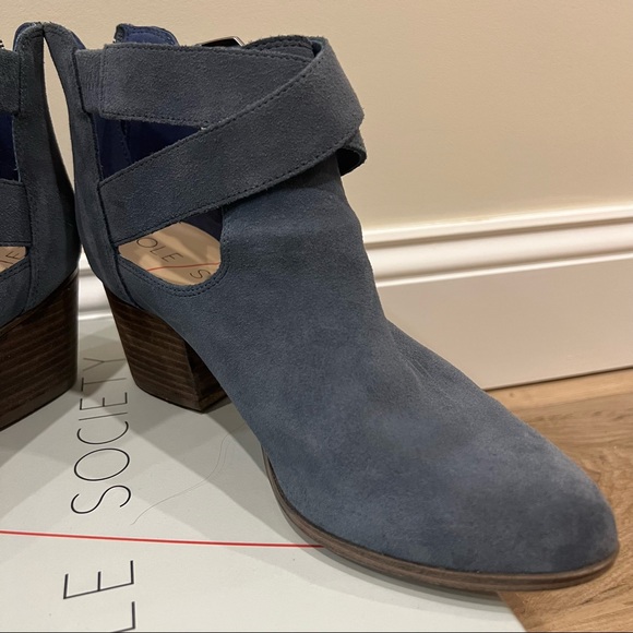 SOLE SOCIETY ANKLE BOOTS AZURE VISTA BLUE 8.5 EUC SHOES - Picture 5 of 10